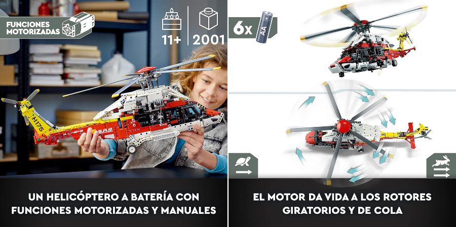 características del set LEGO 42145 Airbus H175 Helicóptero de Rescate
