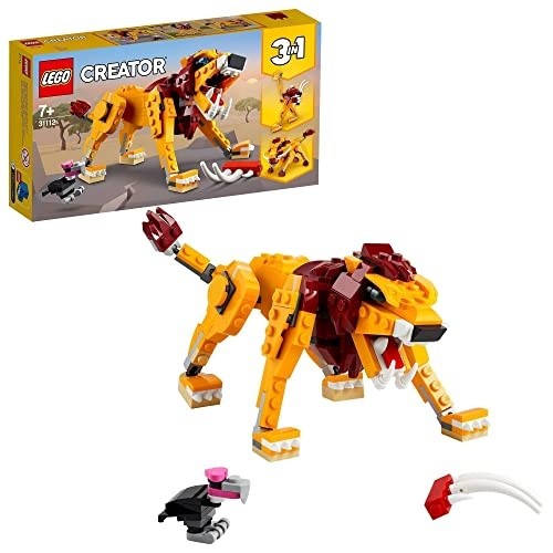 5. LEGO Creator 3 en 1 León Salvaje, Avestruz y Jabalí